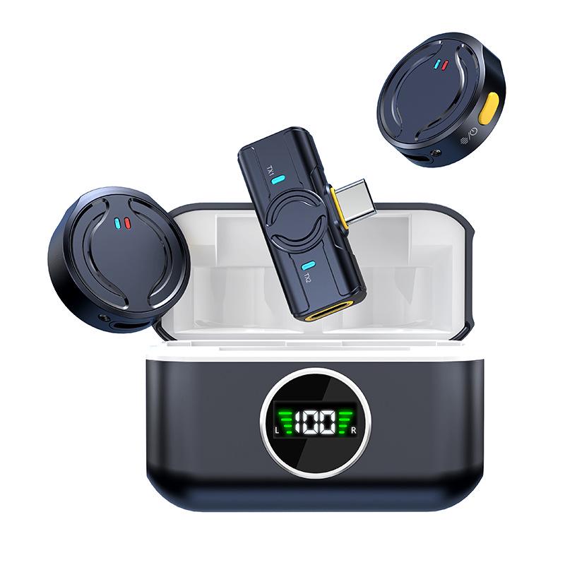 Q81 Wireless Lavalier Microphone with Charging Case - Dual Smart Noise Reduction for Douyin Live.