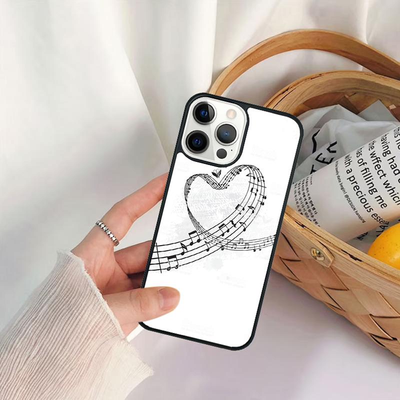 Piano Keys Music Keyboard Phone Case For iPhone 17 Air 16 15 14 11 12 13 Pro  MAX Plus coque Cover Shell