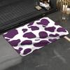1pc Cow Animal Print Bathroom Absorbent Mats Anti-Slip Mats Home Decor Supplies Carpets Home Kitchen Floor Mats