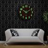 Luminous Wooden Wall Clock: Silent, Simple, Decorative Timepiece for the Living Room