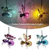 Garden Decor Solar Powered Insect Light Simulation Hanging Flying Insect Lamp Metal Insect Lamps