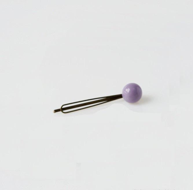 Retro Korean Sugar Bean Hairpin: Colorful Beaded Clip for Adult Bangs
