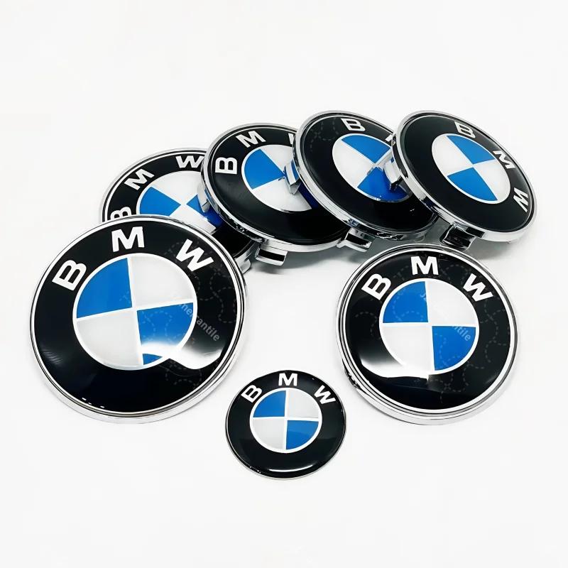 7-piece Set Is Suitable for BMW Group's Front and Rear Logo 82/74mm 45mm Steering Wheel 56/68mm Hubcap Replacement Badge.