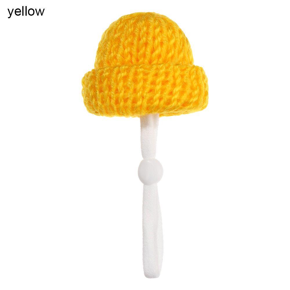 

2PCS Warm Dressing Up Coats Solid Color Knitted Costume Pet Hats Pet Cap Dog Socks жовтий