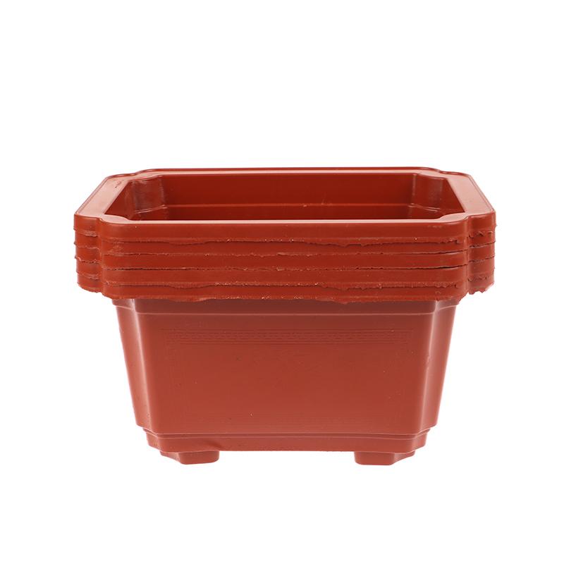 5 Adet Saksı Dikdörtgen Klasik İç Mekan Bitkileri Fide Plastik Bonsai Ev Ofis Kaktüs Saksısı Çiçek Saksısı Bahçecilik Saksısı