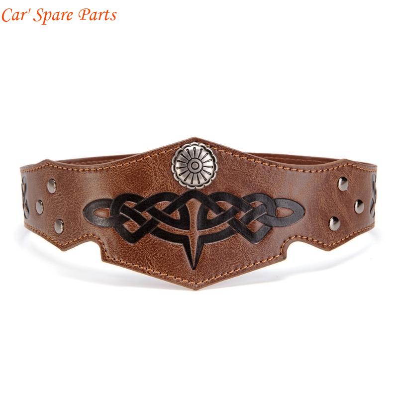 Y4UA Medieval Knight Headband Cosplay Accessory Adjustable Headband Motorcycle Driving Headwear Dress Up Headpiece