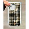 Black and White Plaid for IPhone16 Promax Glacier 15 Mobile Phone Case for Apple 14 Plaid for IPhone 13 Anti-fall 12
