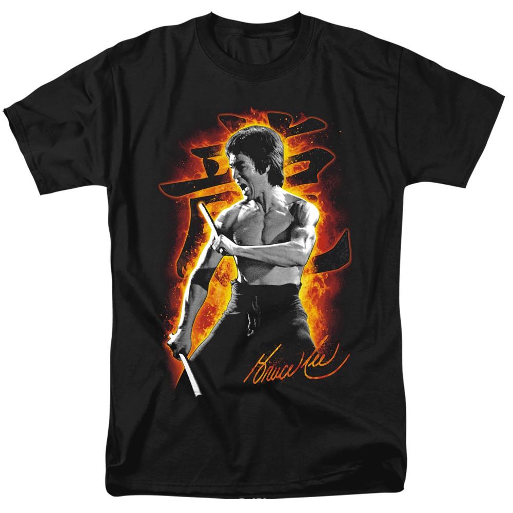 Bruce Lee Dragon Fire Licensed Adult T-Shirt M