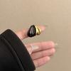 Unregelmäßiger Wassertropfen Offener Ring für Damen Verstellbarer Gebogener Öffnungs-Fingerring Zubehör Einzigartiges Festival-Accessoire