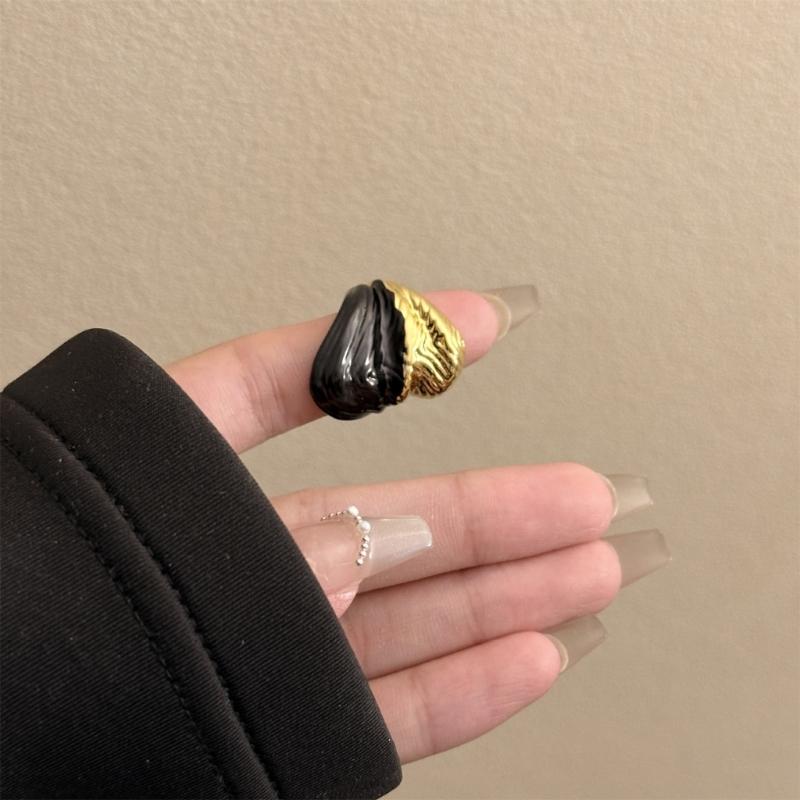 Unregelmäßiger Wassertropfen Offener Ring für Damen Verstellbarer Gebogener Öffnungs-Fingerring Zubehör Einzigartiges Festival-Accessoire