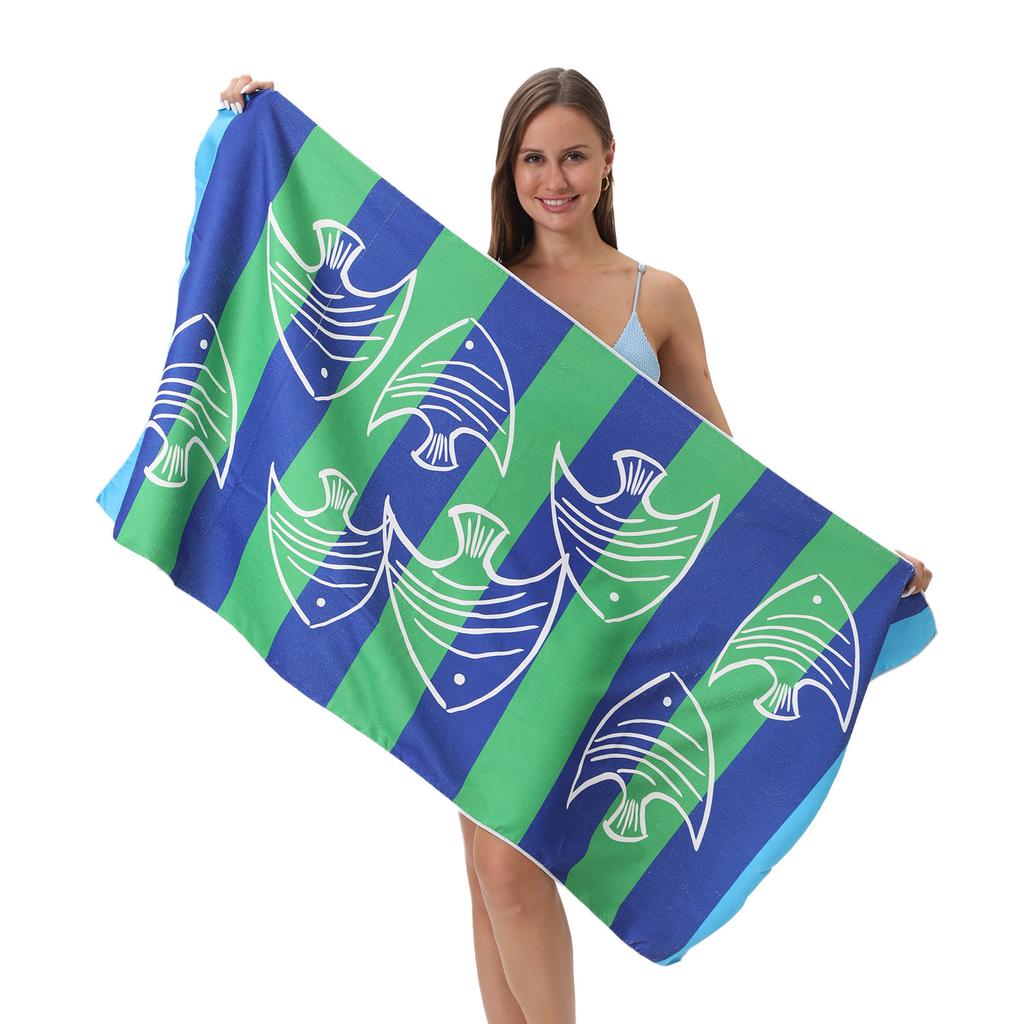 European and American Yuan Microfiber Beach Towel Custom Digital Printing Enlarged Towel Bath Towel 70 * 140CM Microfiber