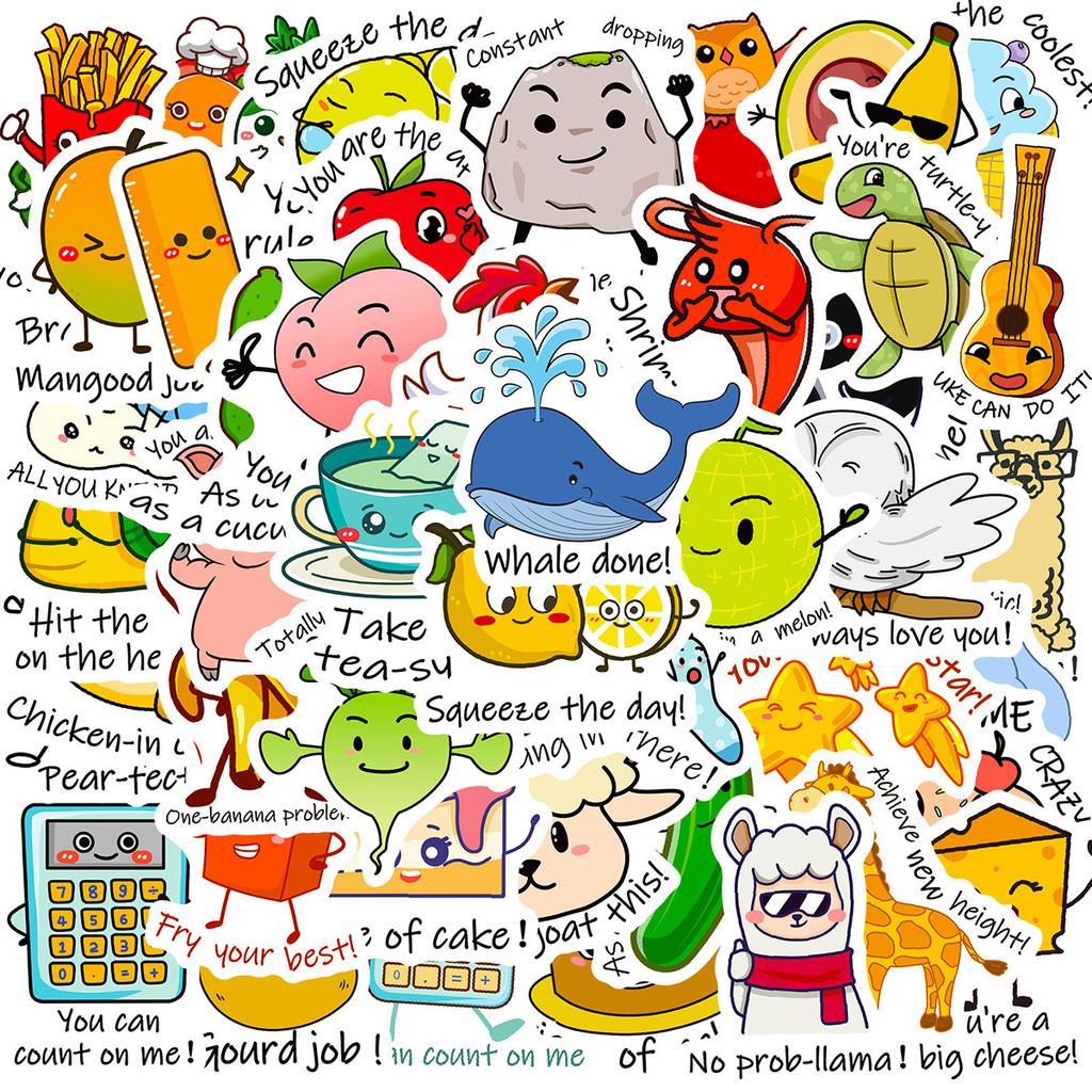 50 Homophone Stickers Fun Reward Children's Stickers English Stickers