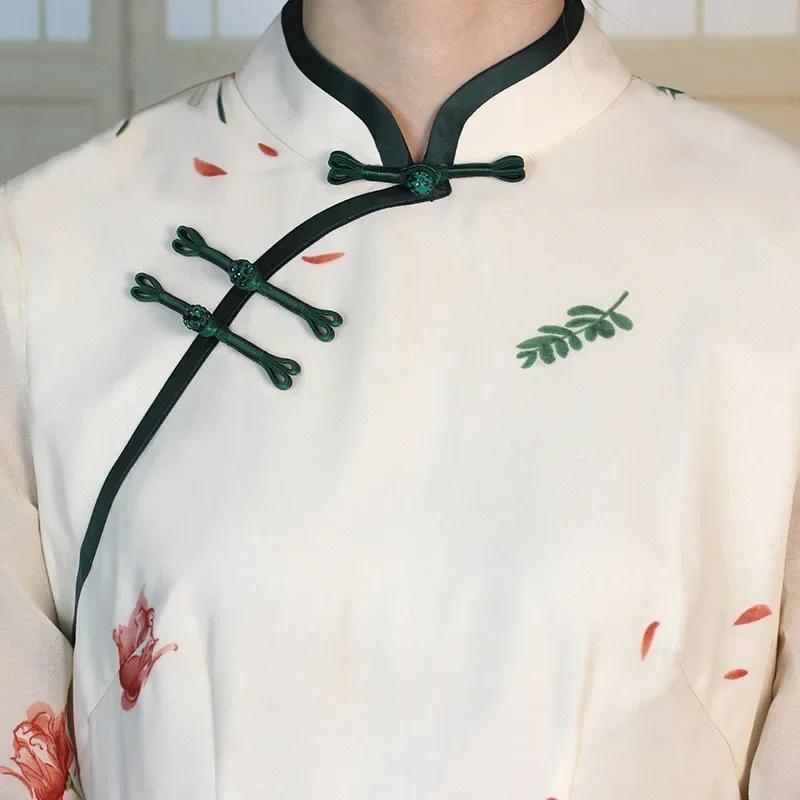5 Paia Bottoni Nodo Cinese in Tessuto Fatti a Mano Chiusura per Cheongsam Abito Tang Bottoni a Strisce Retrò per Collo Decorativi