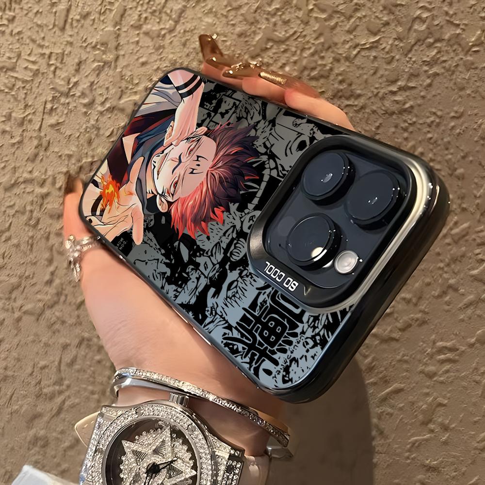 Jujutsu Kaisen Sukuna Telefoonhoesje voor Samsung Galaxy S26 S25 Edge S24 S23 S22 S21 FE S20 Ultra Plus 5G Zilver Harde Cover