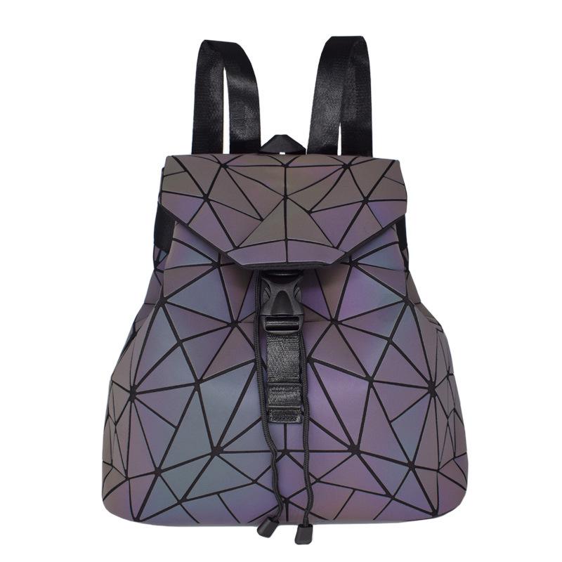 Nový geometrický batoh Dámský kosočtvercový batoh Luminiscenční školní taška Dámská taška Studentská školní taška
