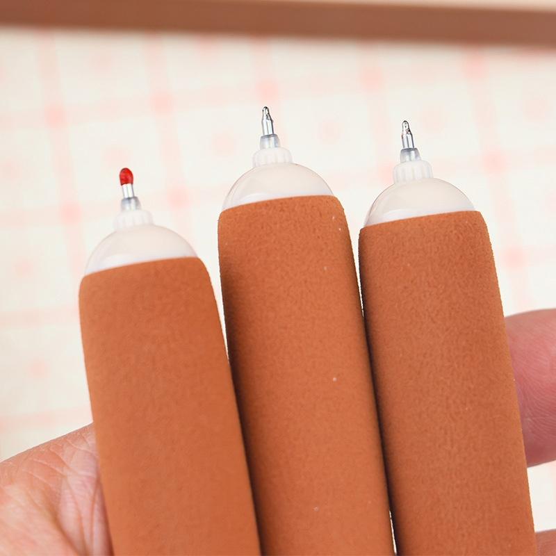 4Pcs Cute Cartoon Capybara Gel Pens Sponge Soft Grip Quick-Drying Gel Pens Set Office School Kawaii Student Stationery Supplies