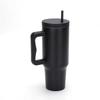 40 oz Becher mit Griff und Strohhalm, Thermos-Wasserflasche aus Edelstahl mit freundlicher Reise-Kaffeetasse für heißes/kaltes Wasser