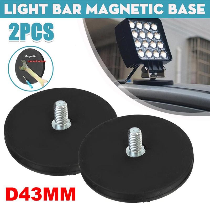 

2PCS 43mm M6 Internal Thread Magnet Magnetic Base Car Mount Bracket Clamp LED Light Work Light Bar Phone Holder SUV Offroad