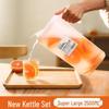 High Borosilicate Ice Tea Kettle, Heat-Resistant Plastic Teapot with Filter, Household Cold Water Infuser.