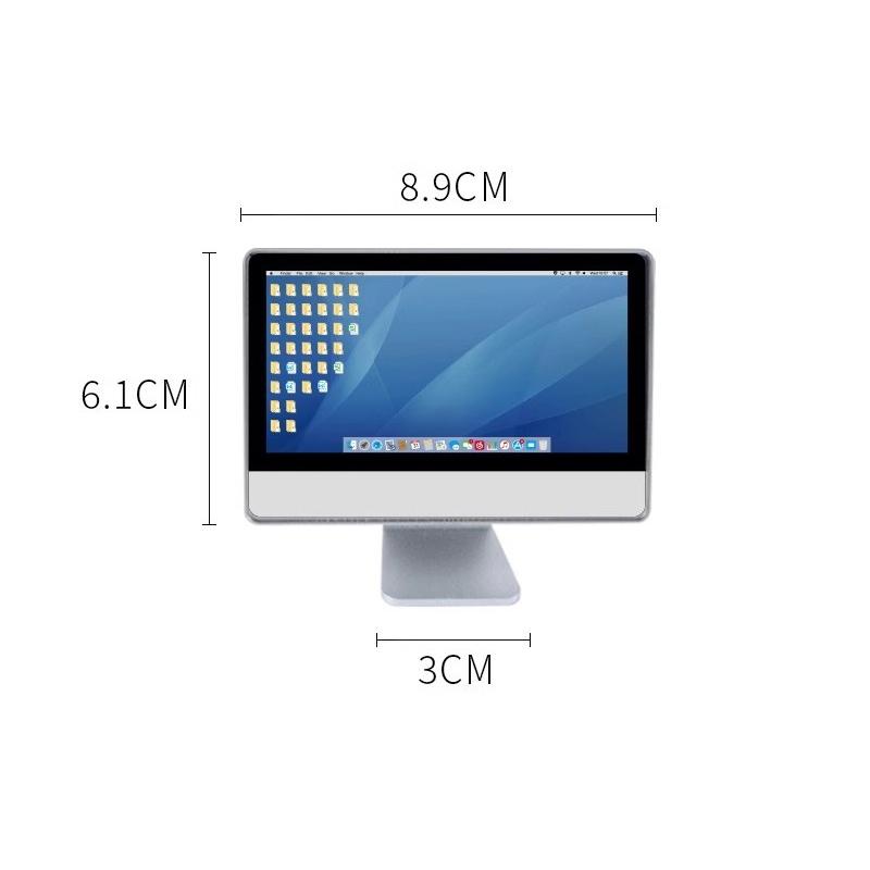 Puppenhaus-Arbeitszimmer im Maßstab 1:12, 1 Set Mini-Computermaus und Tastatur, Miniatur-Simulationsmodell für Miniaturmöbelzubehör