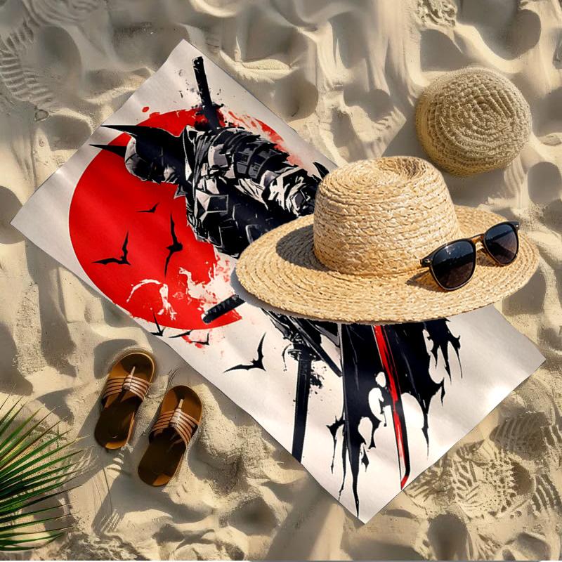 Superheroes Print Beach Towel Design, Soft, Lightweight. for Home Bathroom, Spa, Pool, Yoga, Surfing, Camping, Gift for Family, Friend