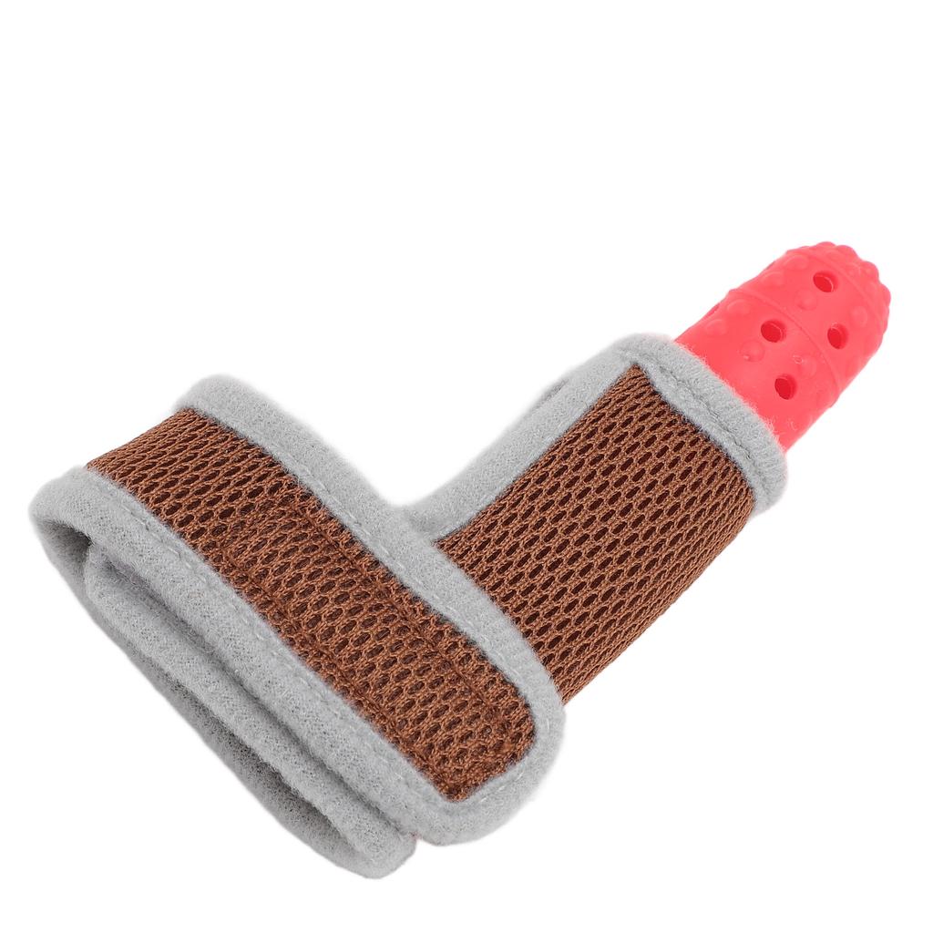 Infant Silicone Thumb Guard Finger Protection Stop Sucking Baby Thumb with Breathable Wrist Band for Baby Over 3 Months