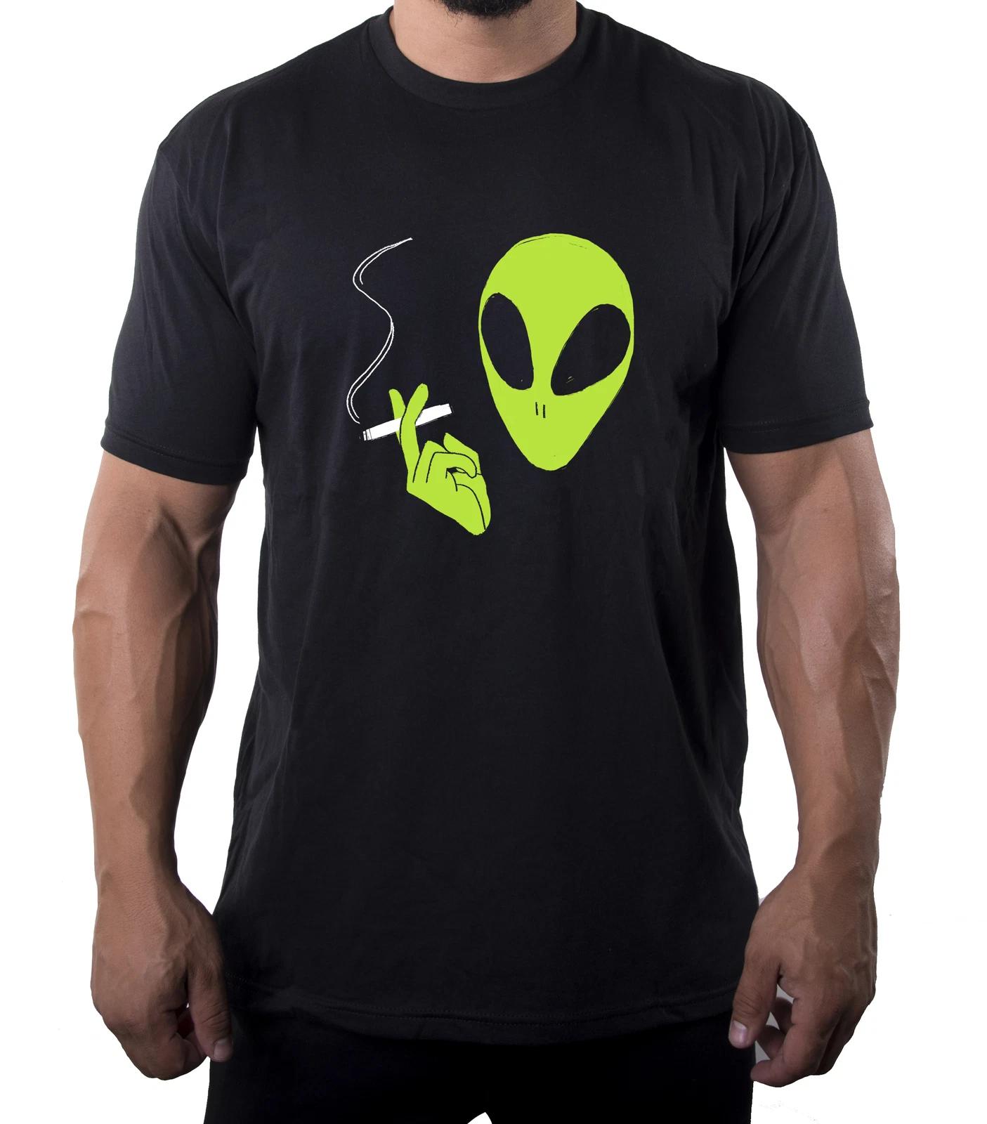 Smoking Alien Man s Shirts, Alien Tees, Graphic Man s Shirts! M
