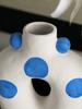 Matte Ceramic Vase Blue Hand Painted Floral Decoration Flower Arrangement Living Room Dining Countertop Vase Ceramic Handicrafts