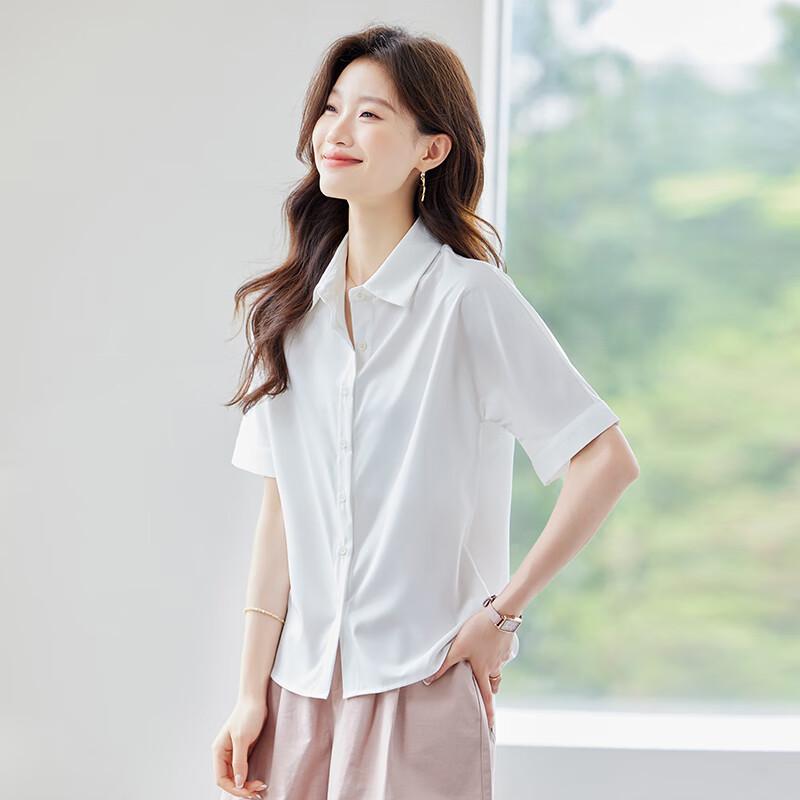 Tluoman Women's Short Sleeve Chiffon Blouse