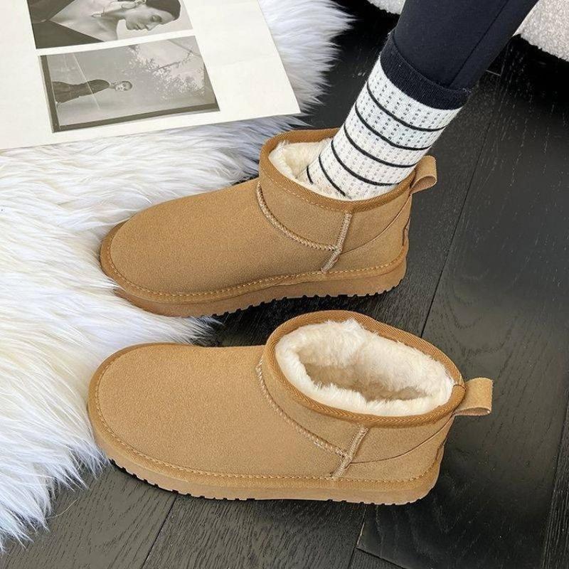 Thick-soled Fleece Snow Boots for Women, New Short Cotton Boots, Anti-slip Cotton Shoes