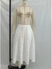 European & American Women's Fashion Tassel Feather Shirt and Midi Skirt Set - Trendy INS Style