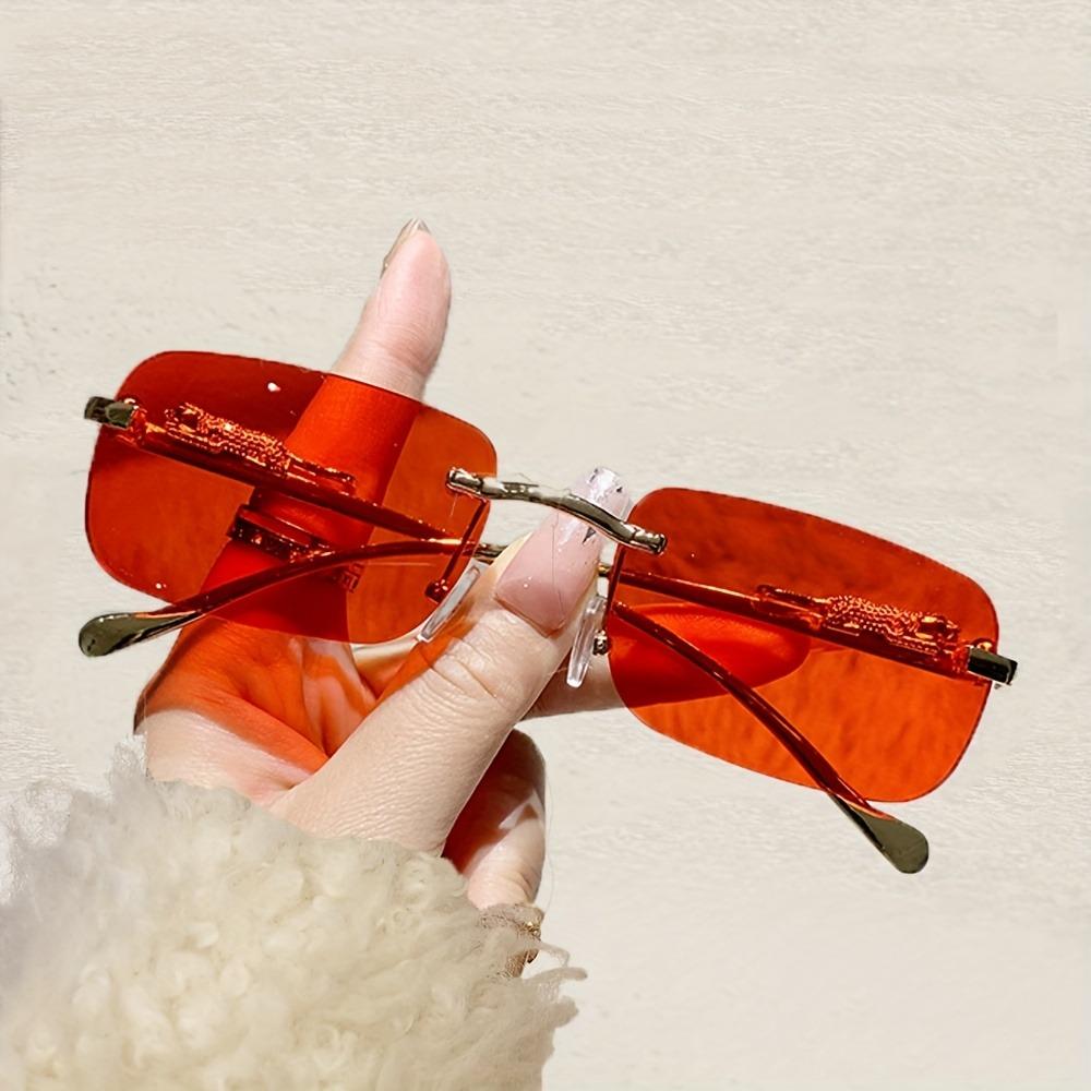 1Pcs Retro Sunglasses Men Fashion Rimless Sun Glasses Shades Cutting Lens Frameless Eyeglasses