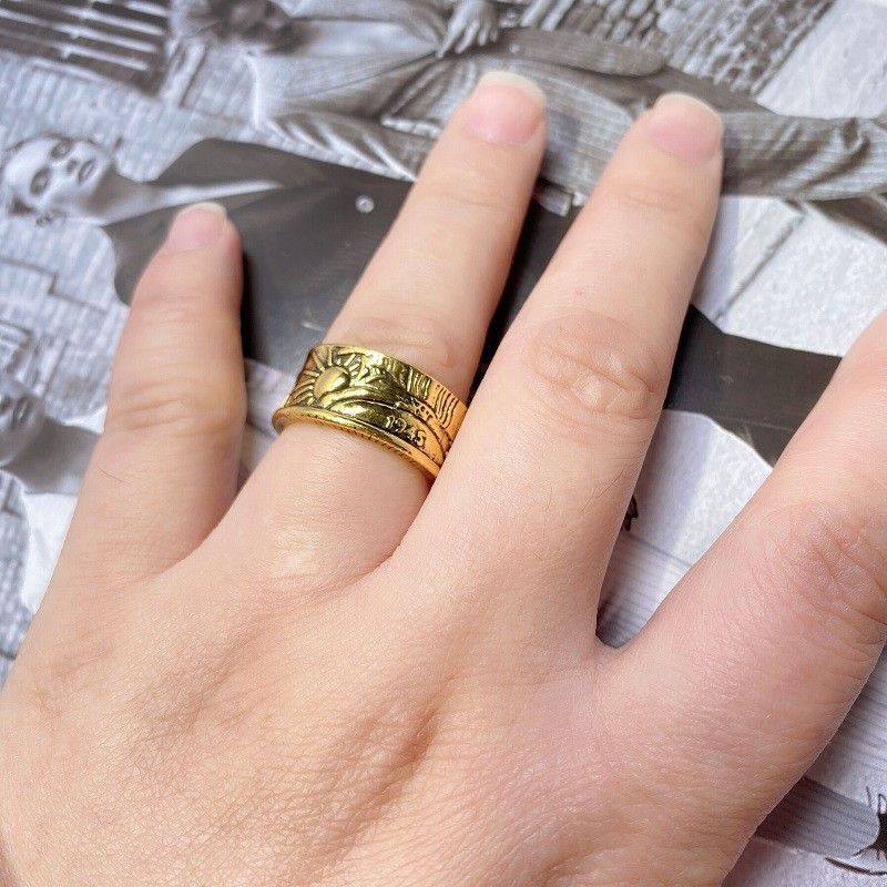 1pc novos anéis vintage para homens meio dólar 1945 anel jóias festa anéis morgan coin anel artesanal jóias tamanho 7-13