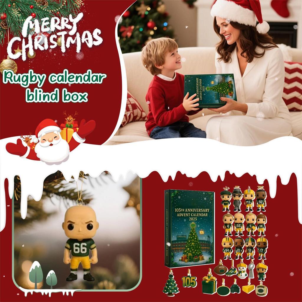 Adventní kalendář, Adventní kalendář, Chlapecký adventní sportovní kalendář, 24denní akrylový odpočítávací kalendář, Adventní kalendář