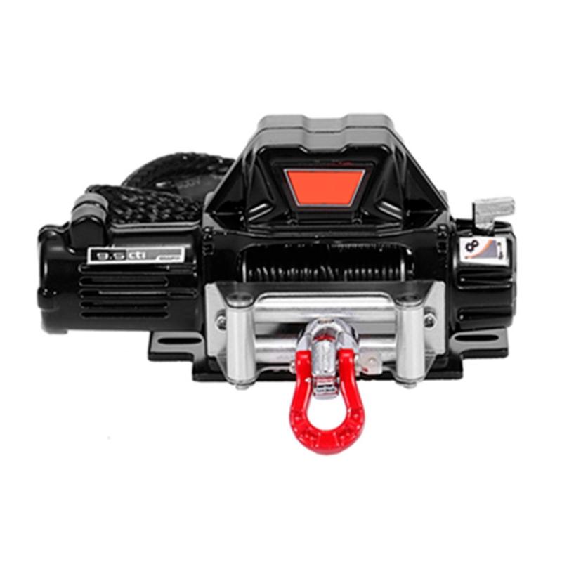 

Автоматична імітаційна лебідка зі сталевого дроту, Лебідка для RC-трейлера, Металева лебідка-шпиль для RC-трейлерного автомобіля 1/10 TRX4 D90 SCX10 1 чорний