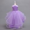 Abiti da cerimonia per bambine, abiti stile principessa con strascico, outfit da passerella per bambine, outfit da hostess, outfit per recital di pianoforte, gonne in tulle, abiti da sera