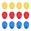 12Pcs Plastic Egg Shakers Percussion Instruments Easter Party 3 Colors Lightweight Educational Rhythm Tool for