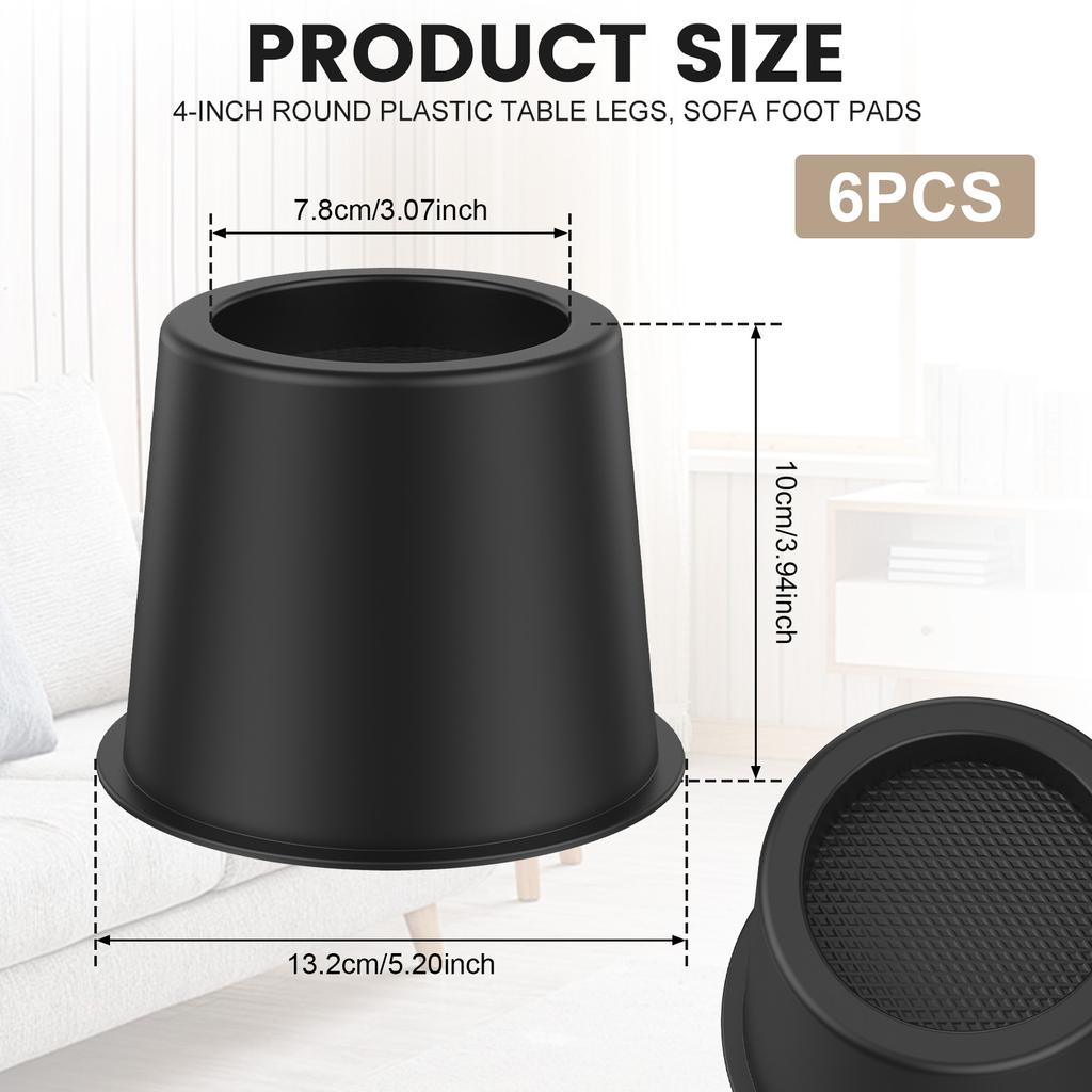 8/16 Bucăți Picioare Reglabile pentru Mobilier Riseri Stivuibili Tampoane pentru Înălțarea Scaunului Blocuri pentru Ridicarea Patului pentru Masă Birou Canapea Scaun Canapea