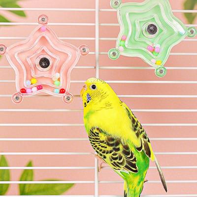 Colorful Parrot Flying Saucer Toy With Music And Pearls Runner Rice Pet Fun Toy . Gnawing Decom Z8L5