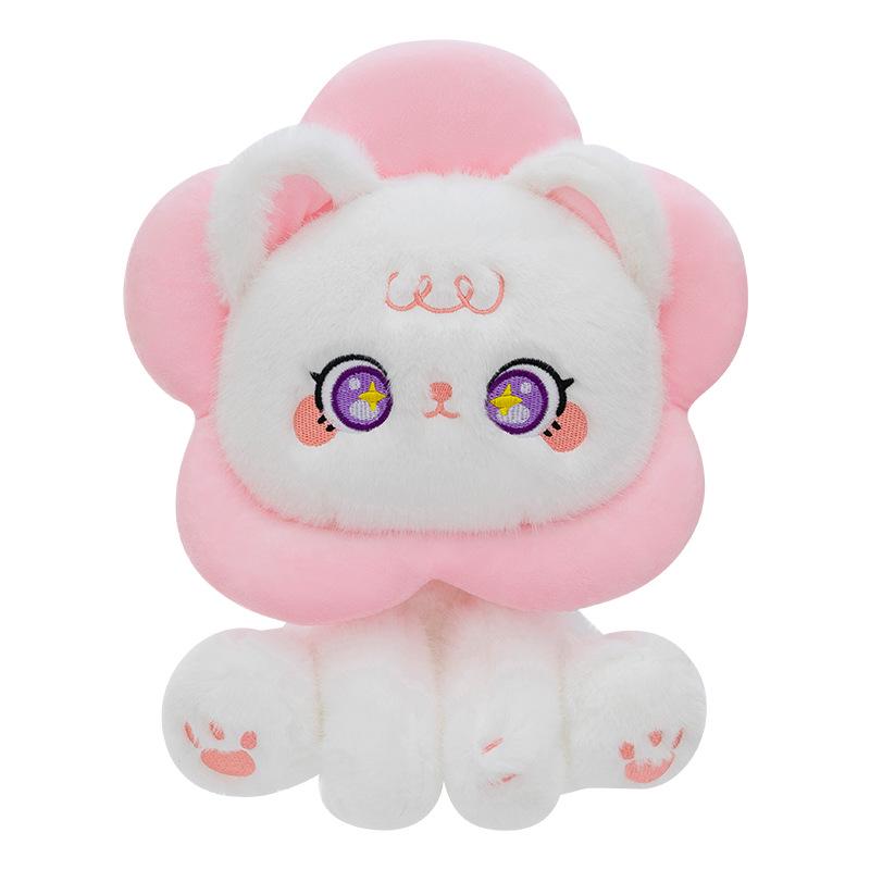 Adorable Sunflower Kitten Plush Toy - Big-Eyed Heartwarming Cat Figurine Gift