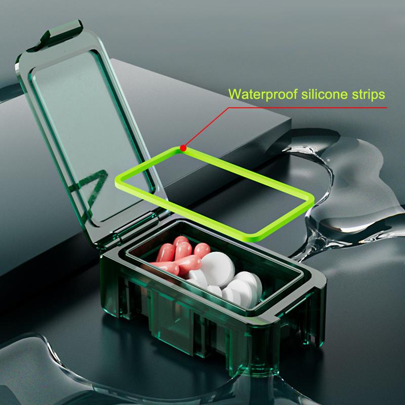7 Days A Week 14 Compartments Pill Box Multifunctional Removable Random Combination Sealed Pill Organizer