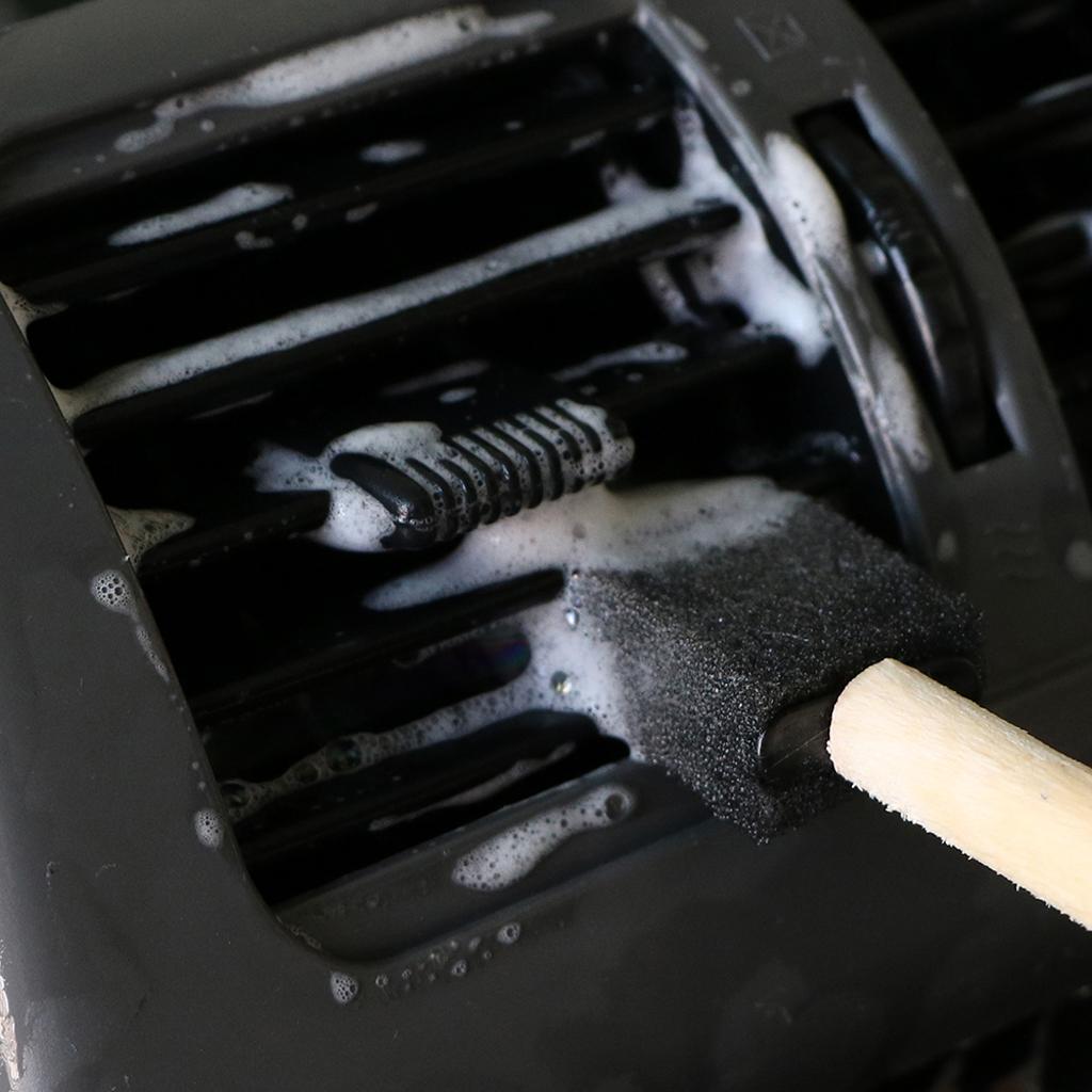5 Stück Auto-Lüftungsschlitz-Detailing-Bürste Waschbarer Schwammbürsten-Tastaturreinigungswerkzeug