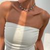 Personalized Simple Diamond Inlaid Heart Shape Clavicle Necklace For Women