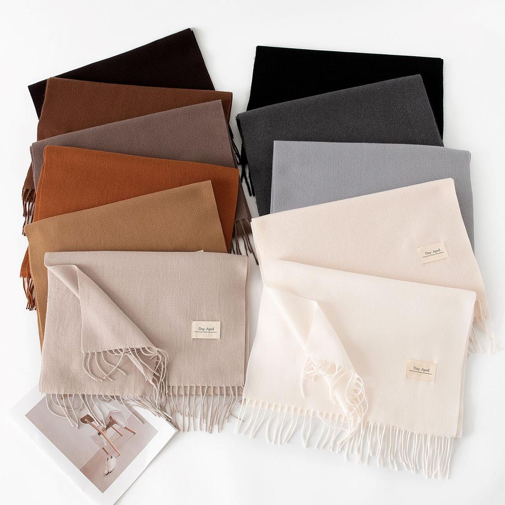 Solid Color Cashmere Wianter Warm Scarf Women Men Girls Ladies New Design Pashmina Winter Fashion Shawl Wraps Tassel Scarf