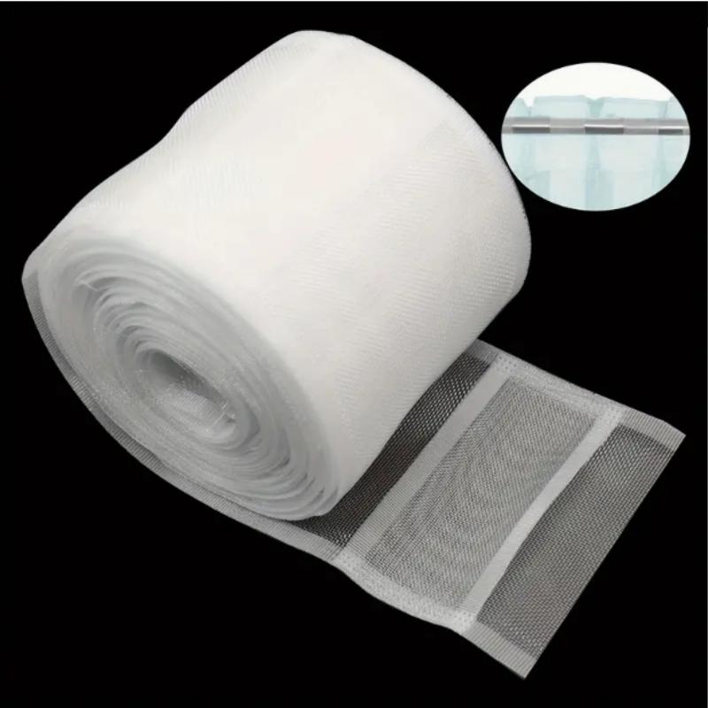 

1Roll White Curtain Tape Transparent Nylon Curtain Rod Pocket Tape Home Textile Window Curtain Accessories 10cmx1m белый
