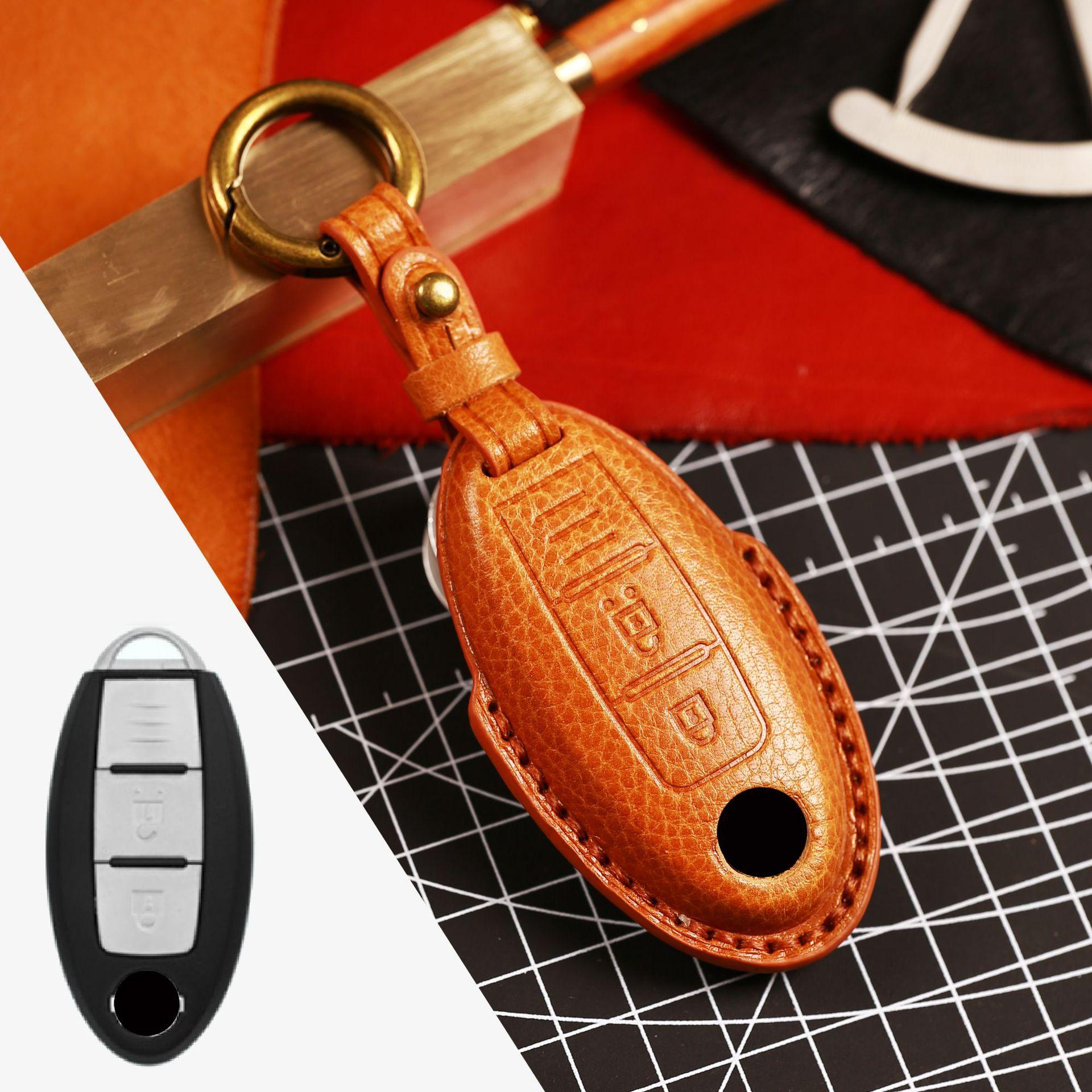 

Suitable for Nissan key cover, Xuanyi Bluebird Qashqai, Qijun Sunshine Nissan car key cover, case, and buckle.