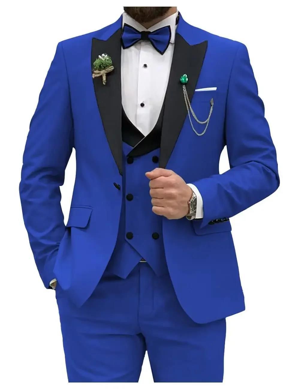 2024 Men s Korean Slim Fit Three-Piece Suit - Casual Formal Wear 5XL