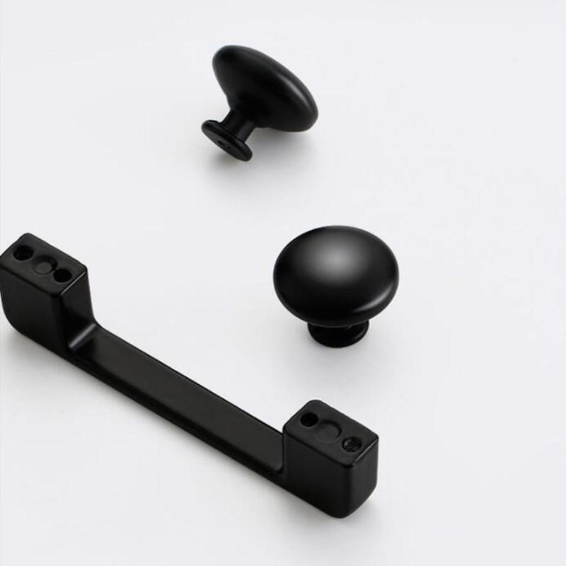 KK&FING 1PC Modern Black  Aluminum Kitchen Furniture Handle Cabinet Dressing Table Dresser Knobs Puxadores Para Moveis