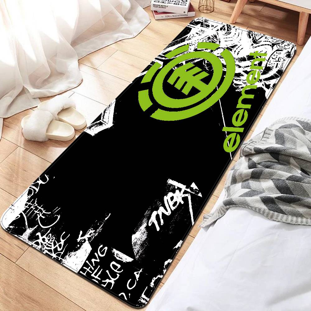 Tappetino per Porta Logo Skateboard E-Element Lavabile Antiscivolo Tappeto per Area Salotto Divani Sedie Tappeti per Area Comodino Cucina