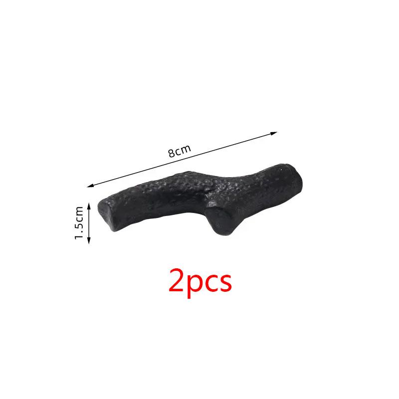 Ceramic Black Stone Texture Chopstick Holder Spoon Holder Creative Coral Shaped Chopstick Holder Restaurant Specialty Tableware